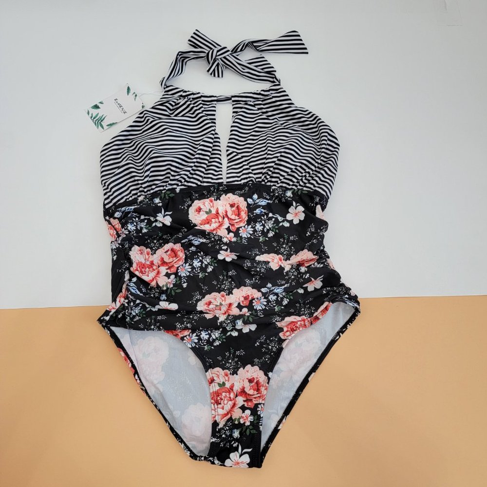 Eomenie Women's One Piece Swimsuits Tummy Control Bathing Suit NWT size Large